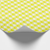 Lemon Elegantes Hahnentrittmuster Geschenkpapier (Ecke)
