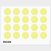 Lemon Elegantes Zickzack Design Runder Aufkleber (Blatt)