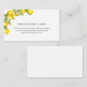 Lemon Enclosure Card Begleitkarte (Vorne/Hinten)