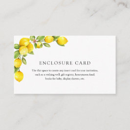 Lemon Enclosure Card Begleitkarte