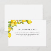 Lemon Enclosure Card Begleitkarte (Vorne/Hinten)