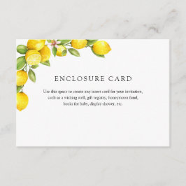Lemon Enclosure Card Begleitkarte