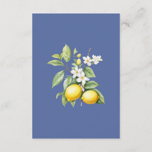 Lemon Enclosure Card Details Begleitkarte (Rückseite)