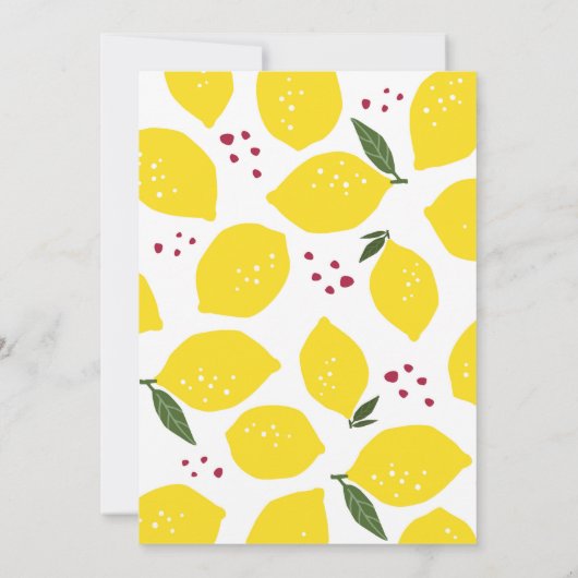 Lemon Erster Geburtstag Einladung // 1. (Rückseite)