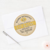 Lemon Essence Kraft Bienenwachs Lip Balm gepunktet Runder Aufkleber (Umschlag)