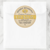 Lemon Essence Kraft Bienenwachs Lip Balm gepunktet Runder Aufkleber (Tasche)