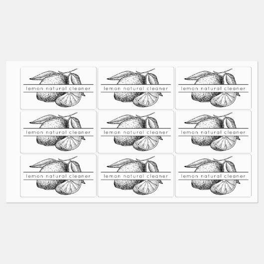 Lemon Essential Oil Spray Flasche Wasserdicht Etiketten (Blatt)