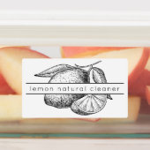 Lemon Essential Oil Spray Flasche Wasserdicht Etiketten (Befestigt)