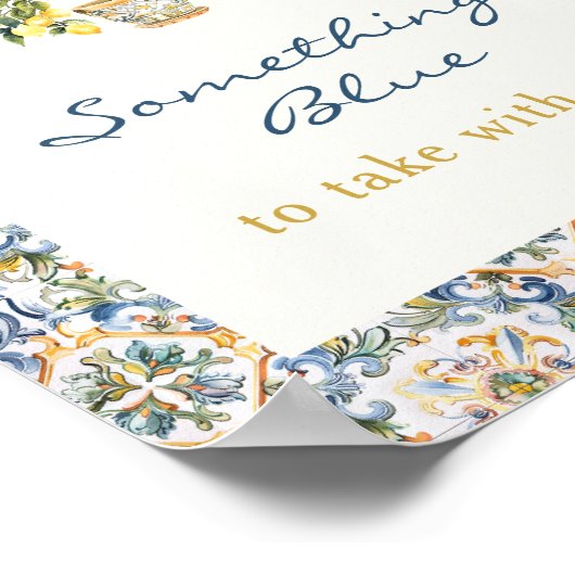 Lemon Etwas Blue Poster (Ecke)