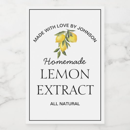 Lemon Extract Label Weinetikett (Einzelnes Label)