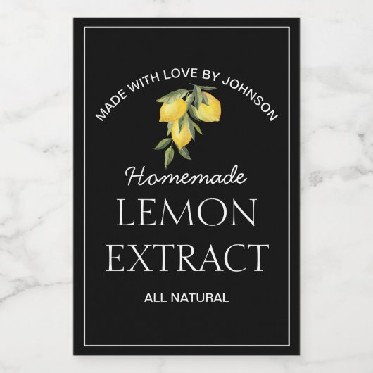 Lemon Extract Label Weinetikett (Einzelnes Label)