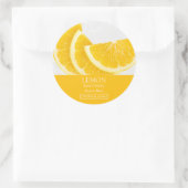 Lemon Facial Mask Label Runder Aufkleber (Tasche)