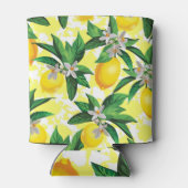 Lemon Fantasy: Kreatives Muster der Blumen Dosenkühler (Rückseite)