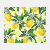 Lemon Fantasy: Kreatives Muster der Blumen Fleecedecke (Vorderseite (Horizontal))