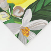 Lemon Fantasy: Kreatives Muster der Blumen Fleecedecke (Ecke)