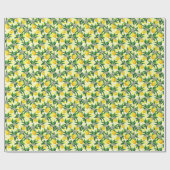 Lemon Fantasy: Kreatives Muster der Blumen Geschenkpapier (Flach)