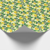 Lemon Fantasy: Kreatives Muster der Blumen Geschenkpapier (Ecke)