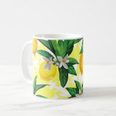 Lemon Fantasy: Kreatives Muster der Blumen Kaffeetasse (Vorderseite Links)
