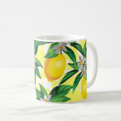 Lemon Fantasy: Kreatives Muster der Blumen Kaffeetasse (VorderseiteRechts)