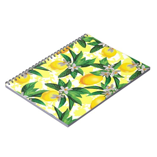 Lemon Fantasy: Kreatives Muster der Blumen Notizblock (Linke Seite)