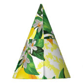 Lemon Fantasy: Kreatives Muster der Blumen Partyhütchen (Rückseite)