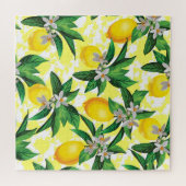 Lemon Fantasy: Kreatives Muster der Blumen Puzzle (Horizontal)