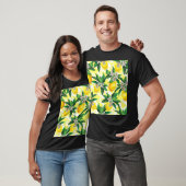 Lemon Fantasy: Kreatives Muster der Blumen T-Shirt (Unisex)