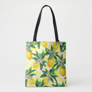 Lemon Fantasy: Kreatives Muster der Blumen Tasche