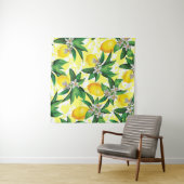 Lemon Fantasy: Kreatives Muster der Blumen Wandteppich (Beispiel (Horizontal))