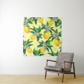 Lemon Fantasy: Kreatives Muster der Blumen Wandteppich (Beispiel)