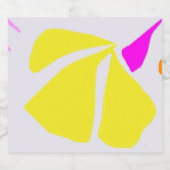 Lemon-farbene Blume Alkoholflaschenetikett (Einzelnes Label)