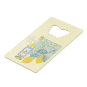 Lemon Farm Retro Geldbeutel Flaschenöffner (Rückseite Schrägansicht)