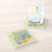 Lemon Farm Retro Glasuntersetzer (Schrägansicht)