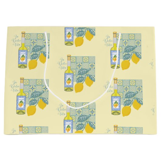 Lemon Farm Retro Große Geschenktüte (Vorderseite)