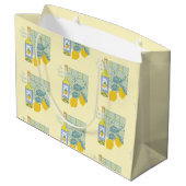 Lemon Farm Retro Große Geschenktüte (Rückseite Schrägansicht)