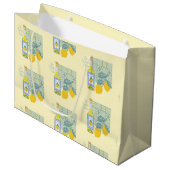 Lemon Farm Retro Große Geschenktüte (Vorderseite Schrägansicht)