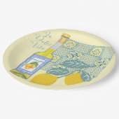Lemon Farm Retro Pappteller (Schrägansicht)