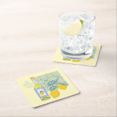 Lemon Farm Retro Rechteckiger Pappuntersetzer (Vor Ort)