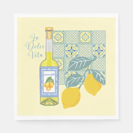 Lemon Farm Retro Serviette (Vorderseite)