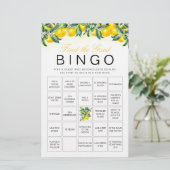 Lemon Finde die Gast-Bingo-Brautparty-Spielkarte (Stehend Vorderseite)