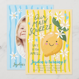 Lemon First Birthday Invite, Main Squeeze 1st  Einladung