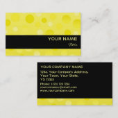 Lemon Fizz Visitenkartenvorlage schwarzer Streifen Visitenkarte (Vorne/Hinten)