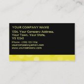 Lemon Fizz Visitenkartenvorlage schwarzer Streifen Visitenkarte (Rückseite)