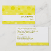 Lemon Fizz Visitenkartenvorlage weiß Streifen Visitenkarte (Vorne/Hinten)