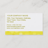 Lemon Fizz Visitenkartenvorlage weiß Streifen Visitenkarte (Rückseite)