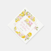 Lemon Floral 1st Birthday Napkins Serviette (Ecke)