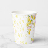 Lemon Floral 1st Birthday Pappbecher (Rechts)