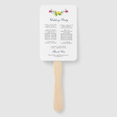 Lemon Floral Amalfi Italienisches Hochzeitsprogram Fächer (Rückseite)