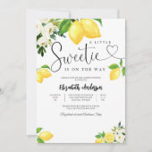 Lemon Floral Baby Shower Invitation Einladung (Vorderseite)