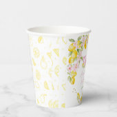 Lemon Floral Birthday Pappbecher (Rechts)